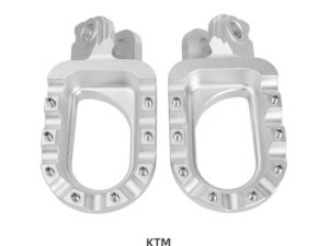Подножки, пеги эндуро, алюминий CNC с шипами. (Серебристый)